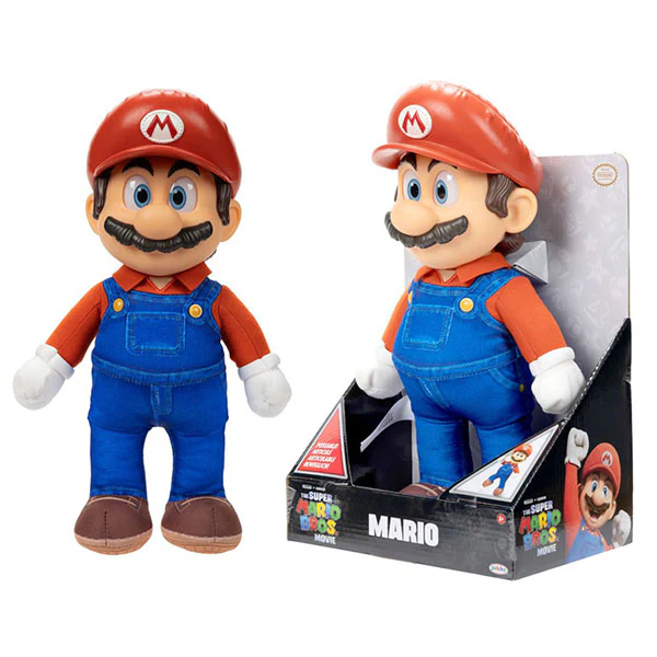 Zijkant van Mario pluchen figuur 30 cm