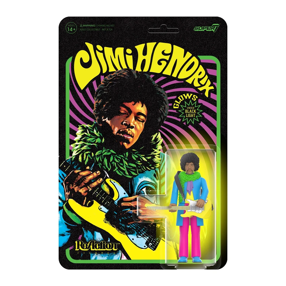 Jimi Hendrix ReAction Figure - Blacklight (are you experienced)
