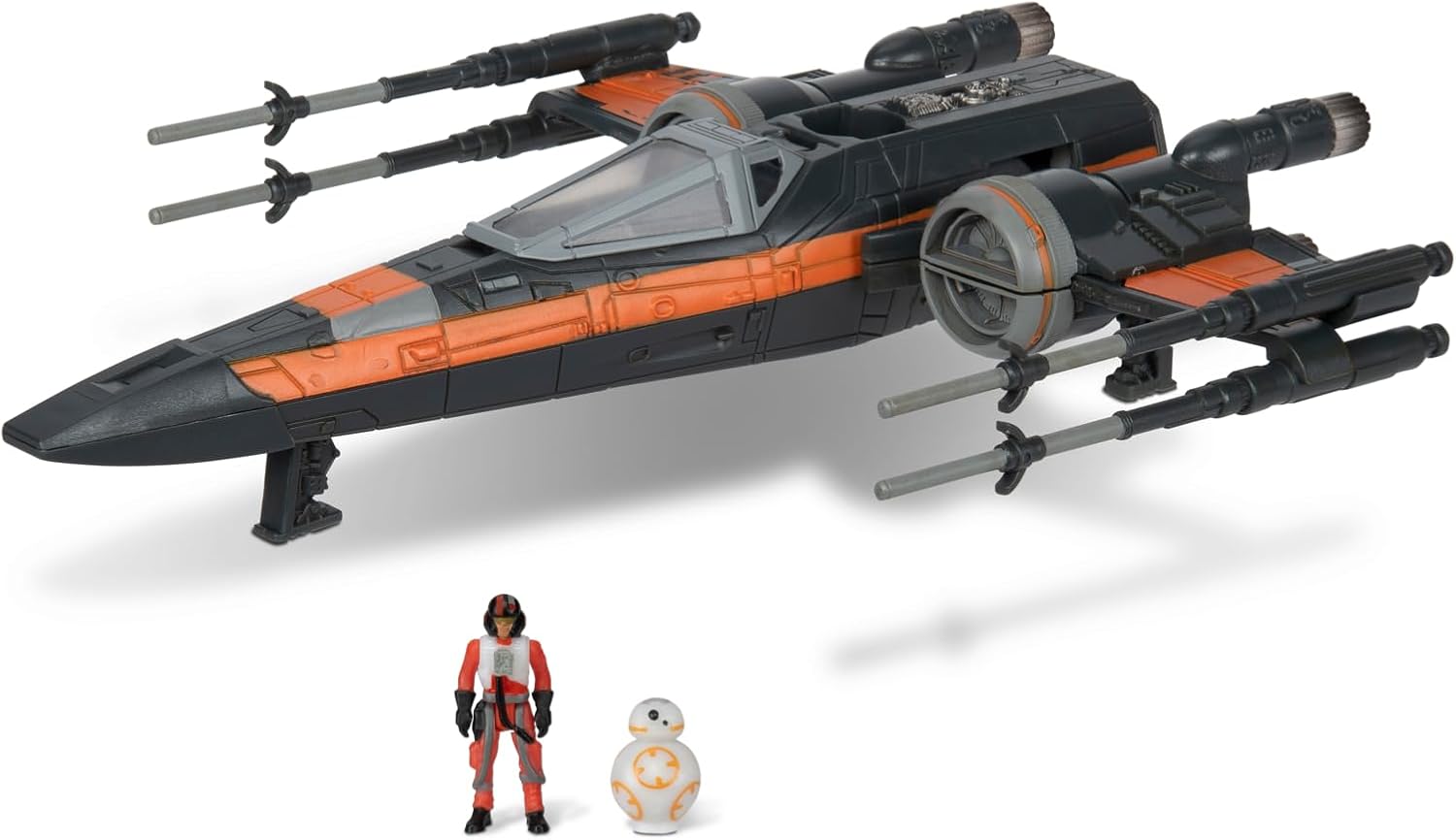 Star Wars Bizak 62610040 Micro Galaxy Squadron PoE Dameron T-70 X-Wing 12cm Vehicle with Two PoE Dameron and BB8 Figures