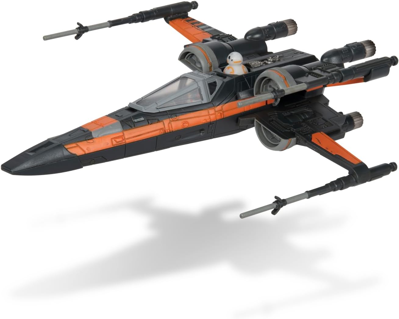 Star Wars Bizak 62610040 Micro Galaxy Squadron PoE Dameron T-70 X-Wing 12cm Vehicle with Two PoE Dameron and BB8 Figures