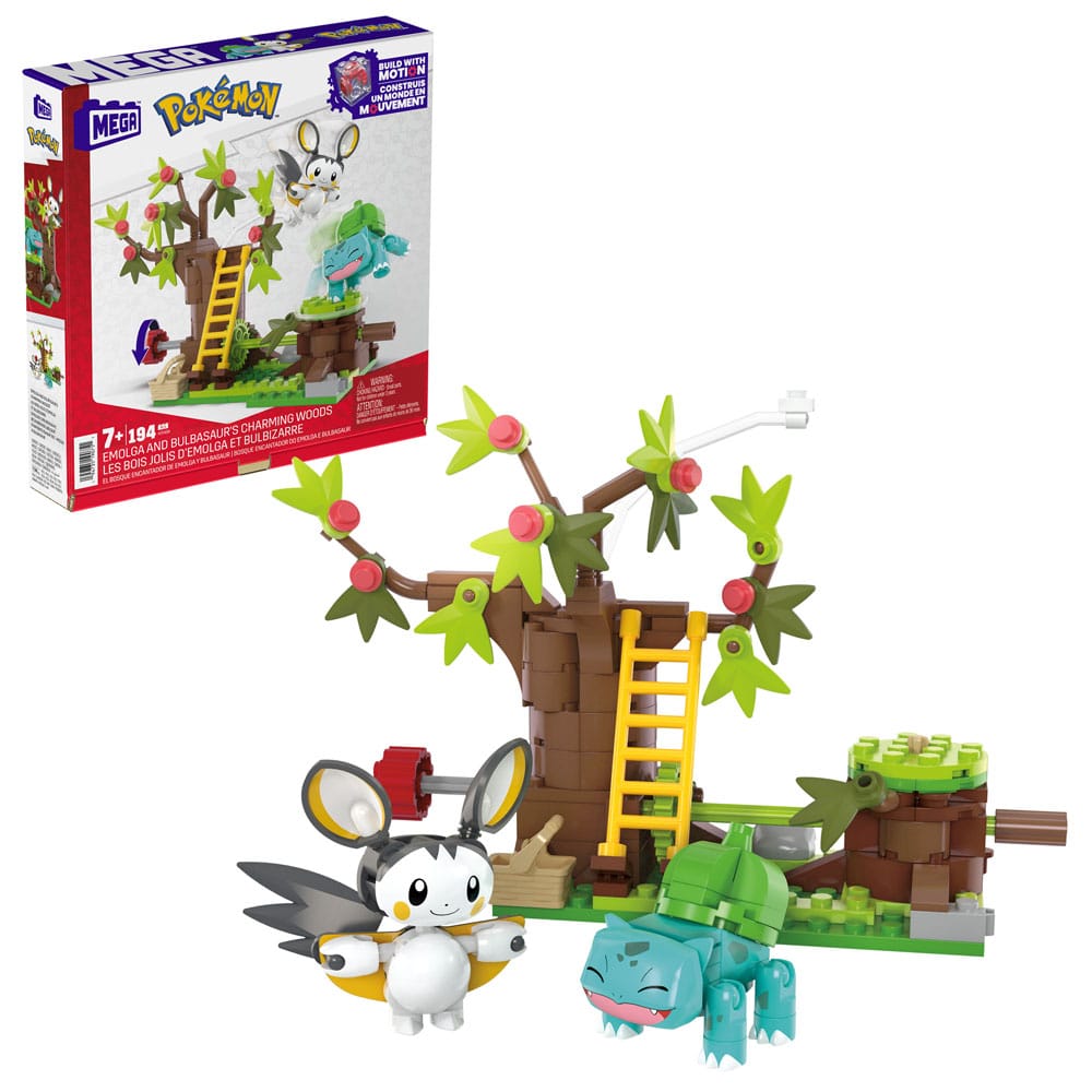 Pokémon MEGA Construction Set Emolga And Bulbasaur's Charming Woods