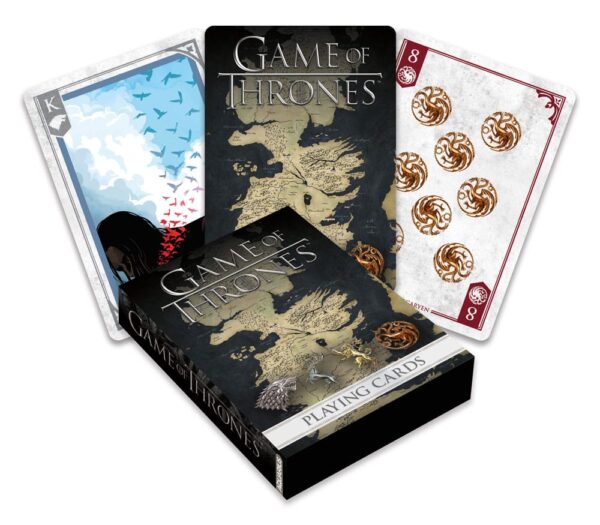 Game of Thrones Playing Cards Icons met iconen van de Game of Thrones-huizen, ideaal voor verzamelaars en fans.