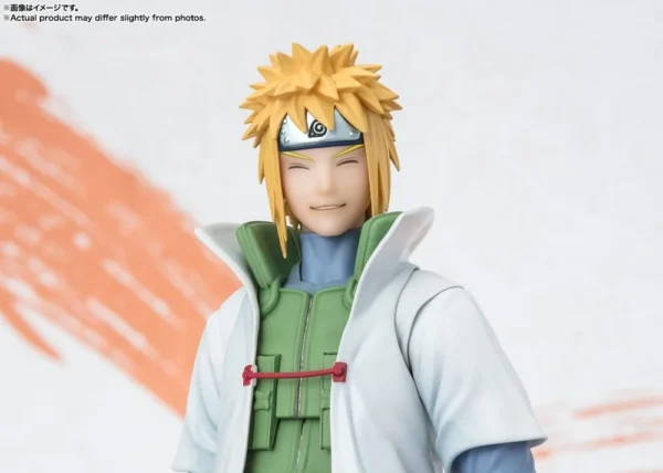 Minato Namikaze S.H.Figuarts Action Figure, NarutoP99 Edition, met dynamische articulatie en accessoires.