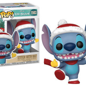 "Funko POP Disney N° 1503 - Stitch met hoed, het schattige buitenaardse wezen uit Lilo & Stitch."