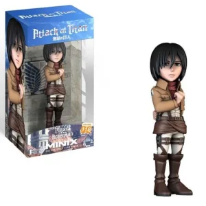 Attack on Titan Mikasa Ackerman Minix Figurine, 12 cm, in Survey Corps-uniform met Dual Blades.