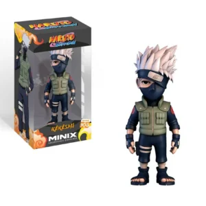 Kakashi Hatake Minix Figurine van 12 cm, gedetailleerd ontworpen met zijn kenmerkende grijze haar en Sharingan, perfect voor verzamelaars van Naruto-merchandise.