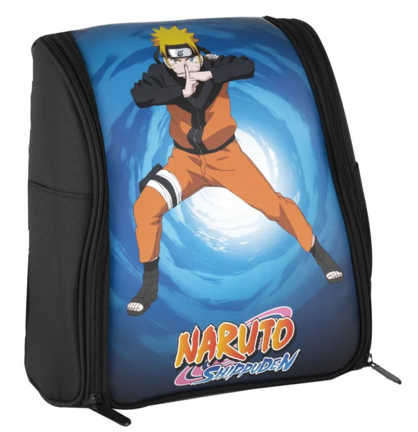 Naruto Backpack ontworpen voor Nintendo Switch, met speciale vakken en iconisch anime-thema.