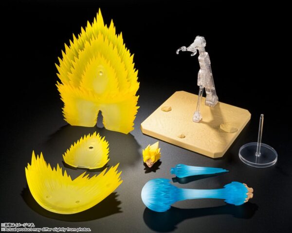 Dragon Ball Z S.H. Figuarts Effect Parts Set voor Son Goku, met Kamehameha en teleportatie-effecten.