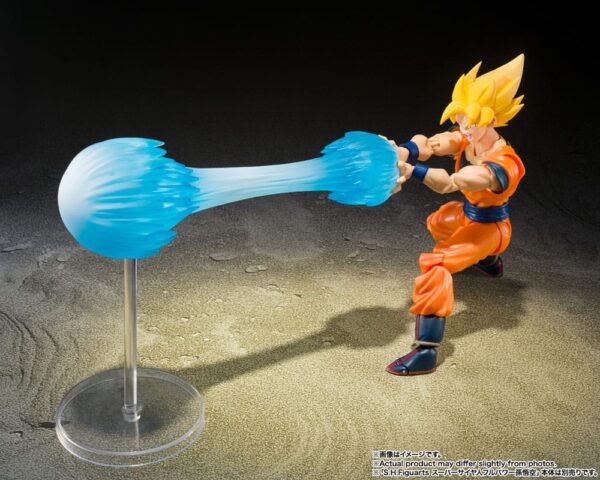 Dragon Ball Z S.H. Figuarts Effect Parts Set voor Son Goku, met Kamehameha en teleportatie-effecten.