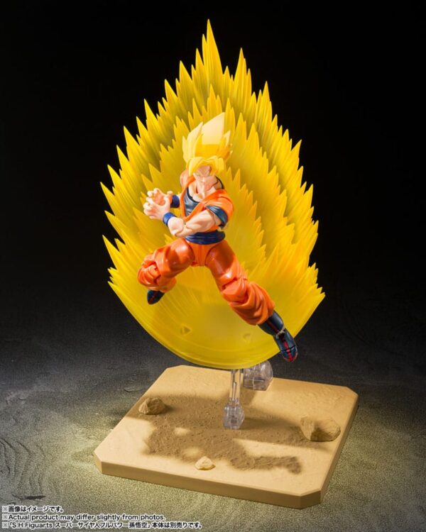 Dragon Ball Z S.H. Figuarts Effect Parts Set voor Son Goku, met Kamehameha en teleportatie-effecten.