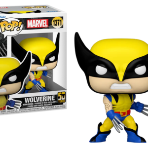 WOLVERINE 50E ANNIV. POP Marvel N° 1371 - Wolverine (Classic) figuur in zijn klassieke gele en blauwe kostuum met gedetailleerde klauwen en gezichtsuitdrukking.