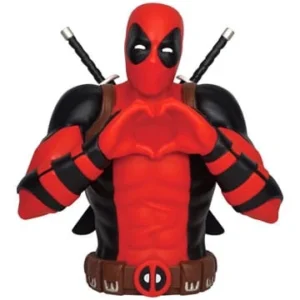 MARVEL Bust Bank Deadpool van 20cm met gedetailleerde afwerking en spaarpotfunctie.