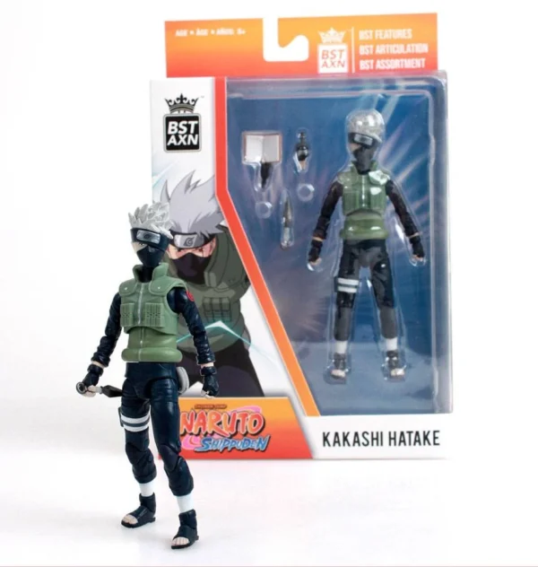 NARUTO Kakashi Hatake - Figure BST AXN 13cm in dynamische actiepose, gedetailleerde afwerking van kleding en Sharingan.