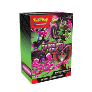 Afbeelding van Pokémon Shrouded Fable Booster Bundle met exclusieve kaarten.