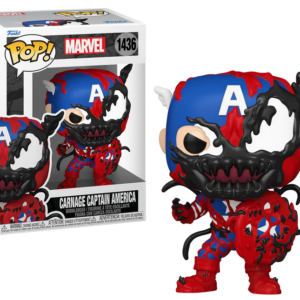 Funko POP! Carnageized Captain America, gedetailleerde vinylfiguur van 9 cm uit het Marvel Universum.