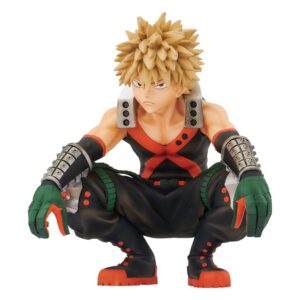 Katsuki Bakugo Break Time Collection beeldje van 15 cm uit My Hero Academia, met gedetailleerde weergave van het personage in een relaxte pose.