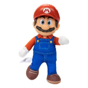 Super Mario Bros. Movie Plush Figure Mario, 30 cm groot, gemaakt van zacht polyester, officieel gelicenseerd