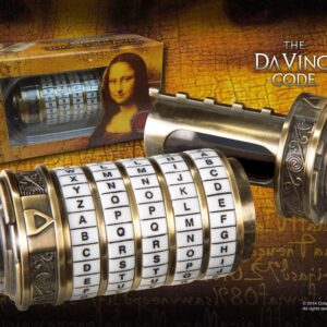 Da Vinci Code Mini Cryptex in antieke goud-optiek, functioneel ontwerp met geheim opslagcompartiment.