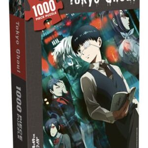 Tokyo Ghoul legpuzzel met characters uit de anime, 1000 stukjes, afmetingen 68 x 49 cm.