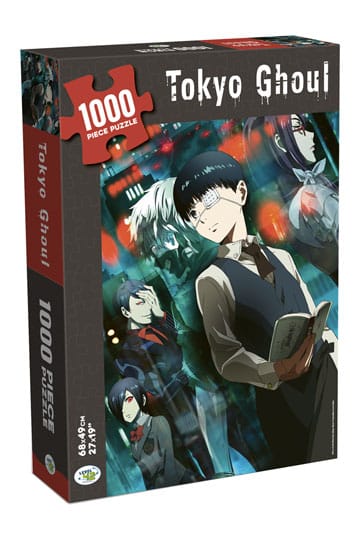 Tokyo Ghoul legpuzzel met characters uit de anime, 1000 stukjes, afmetingen 68 x 49 cm.