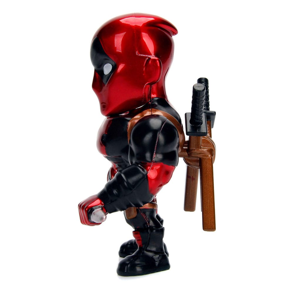 Marvel Diecast Mini Figure Deadpool van 10 cm, gemaakt van metaal en geleverd in vensterdoosverpakking.