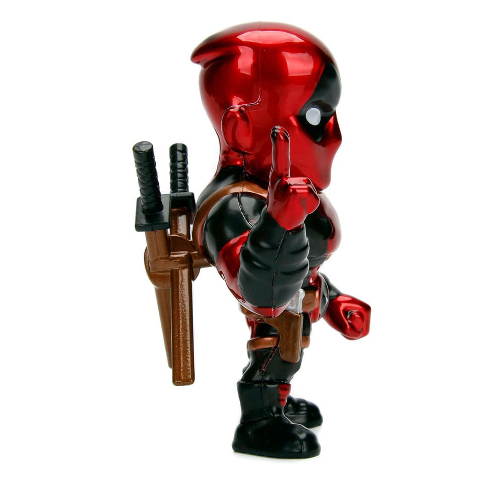 Marvel Diecast Mini Figure Deadpool van 10 cm, gemaakt van metaal en geleverd in vensterdoosverpakking.
