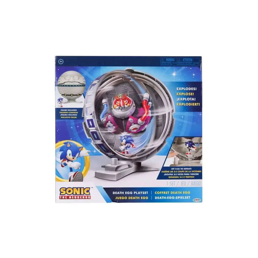 Sonic the Hedgehog Death Egg Playset met interactieve omgeving en Sonic-figuur, geïnspireerd door de game.