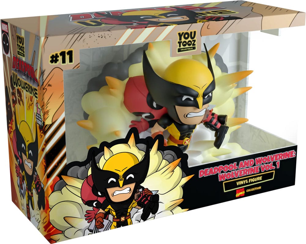 Deadpool and Wolverine Vinyl Figure van 13 cm, met dynamische explosie en premium verpakking.