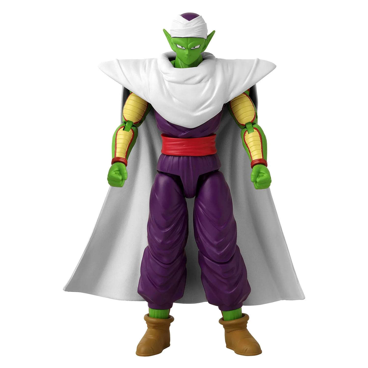 Dragon Ball Piccolo Dragon Stars figuur in paarse gi met witte cape, 17cm collectible in dynamische gevechtspose met karakteristieke groene huid