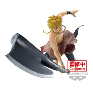 Hell's Paradise Aza Chobe figuur met enorm zwaard, 19cm Vibration Stars collectible in dynamische aanvalspositie, officiële Banpresto figure met gedetailleerde spierstructuur
