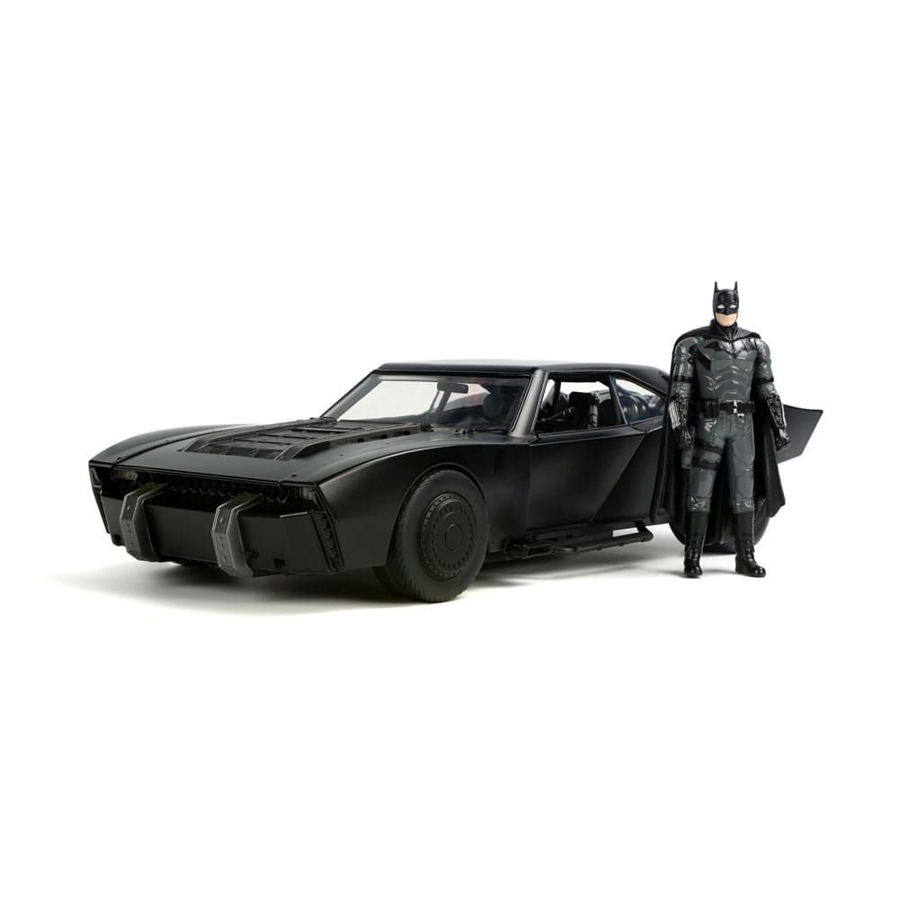 Batman 2022 Hollywood Rides Diecast Model 1/18 2022 Batmobile with Figure - Afbeelding 2