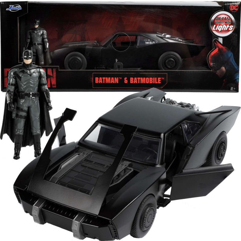 Batman 2022 Hollywood Rides Diecast Model 1/18 2022 Batmobile with Figure
